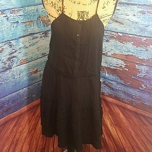 Black spaghetti strap summer dress Large